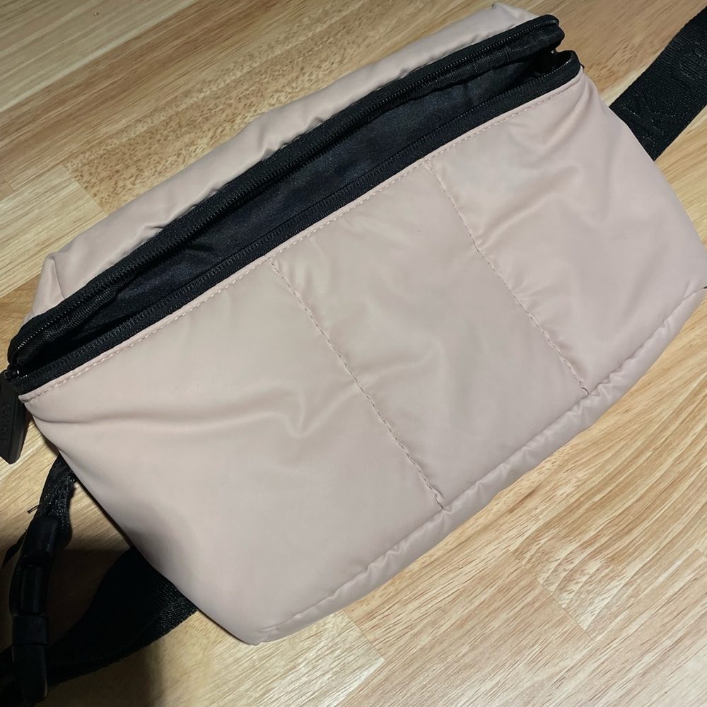 Calpak Luka Belt Bag in Rose and Black